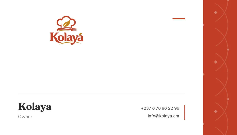Le modèle de carte de visite de Kolaya